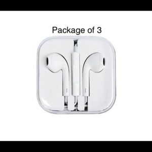 Earbuds with Remote and Mic for iphone (Pack of 3)